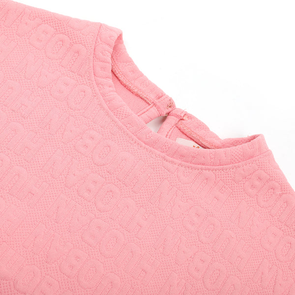 Girls Full Sleeves Sweat Shirt - Pink