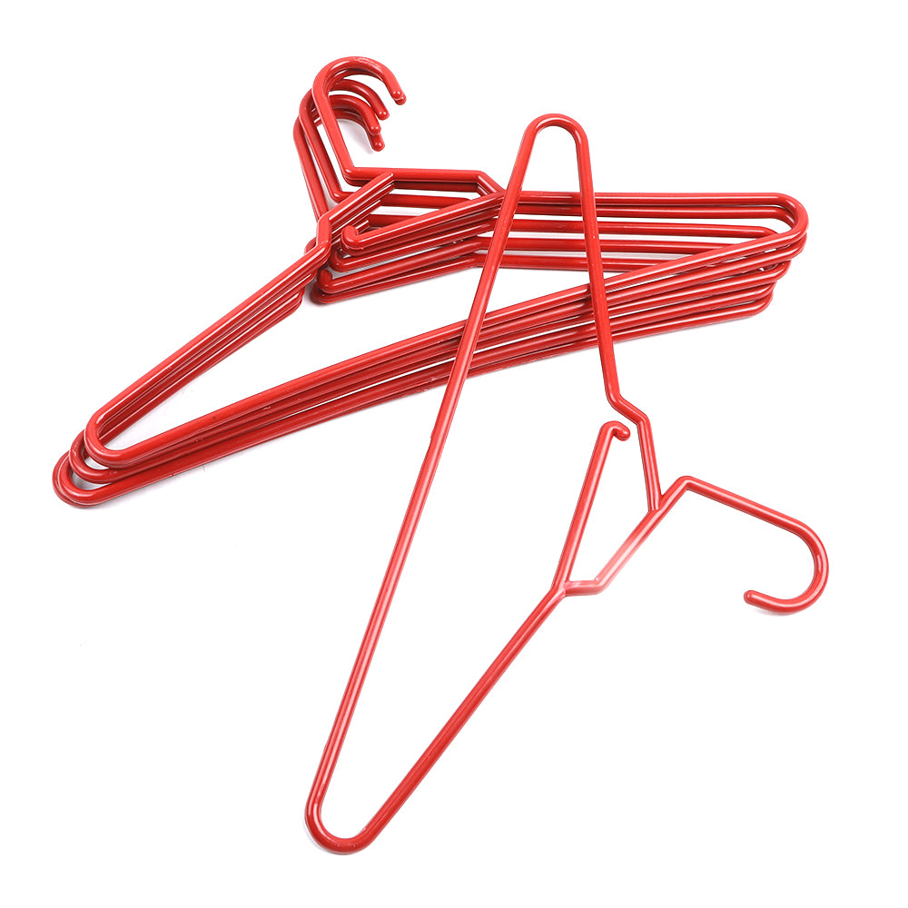 Cloth Hanger Pack of 6 - Red, Hanger, Chase Value, Chase Value