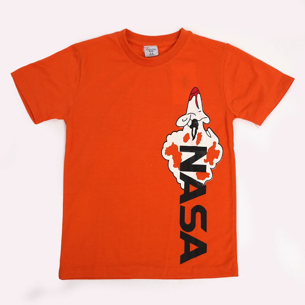Boys Half Sleeves T-Shirt - Orange, Boys T-Shirts, Chase Value, Chase Value