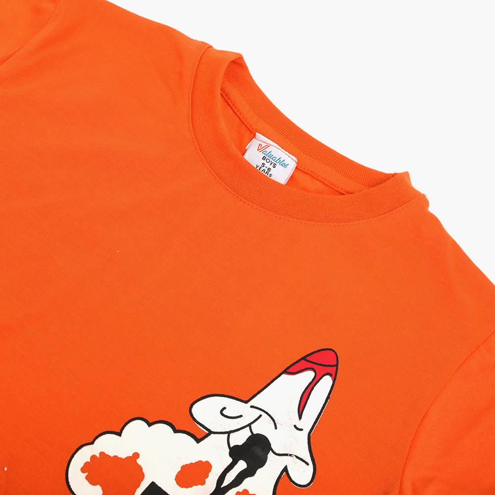 Boys Half Sleeves T-Shirt - Orange, Boys T-Shirts, Chase Value, Chase Value