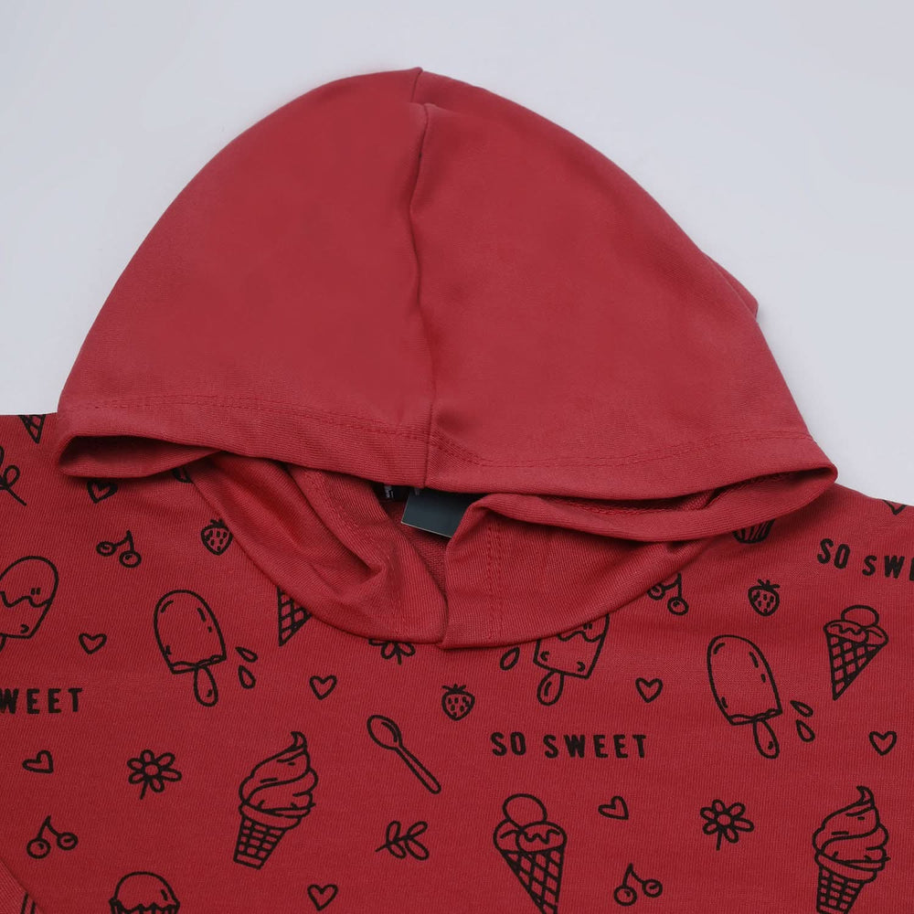 Girls Hoodie T-Shirt - Dark Pink, Girls Hoodies & Sweat Shirts, Chase Value, Chase Value