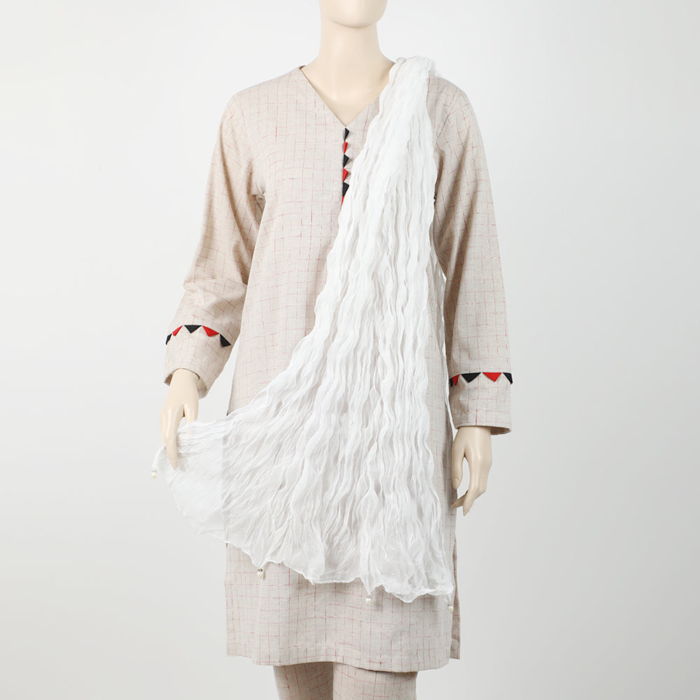 Women's Kurkure Dupatta - White, Women Dupatta, Chase Value, Chase Value