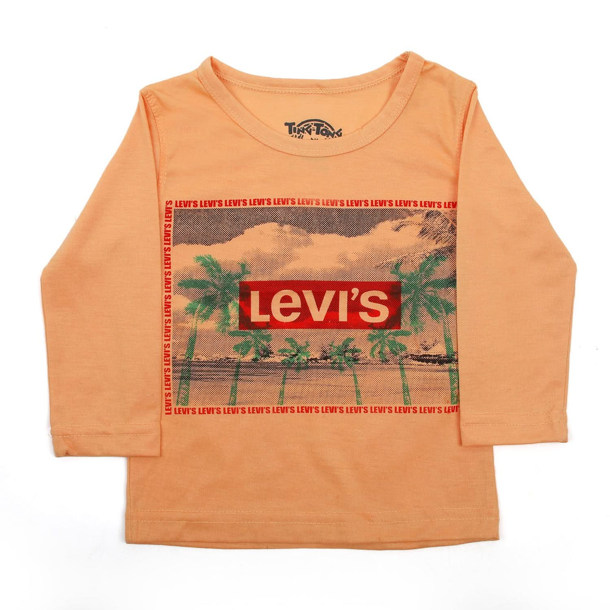 Boys Full Sleeves T-Shirt - Peach, Boys T-Shirts, Chase Value, Chase Value