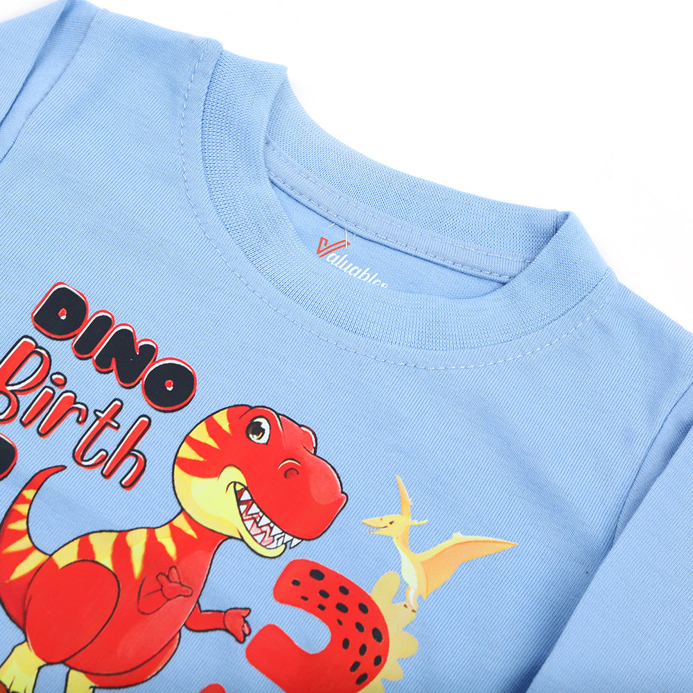 Newborn Boys Full Sleeves T-Shirt - Sky Blue, Newborn Boys Shirts & T-Shirts, Chase Value, Chase Value