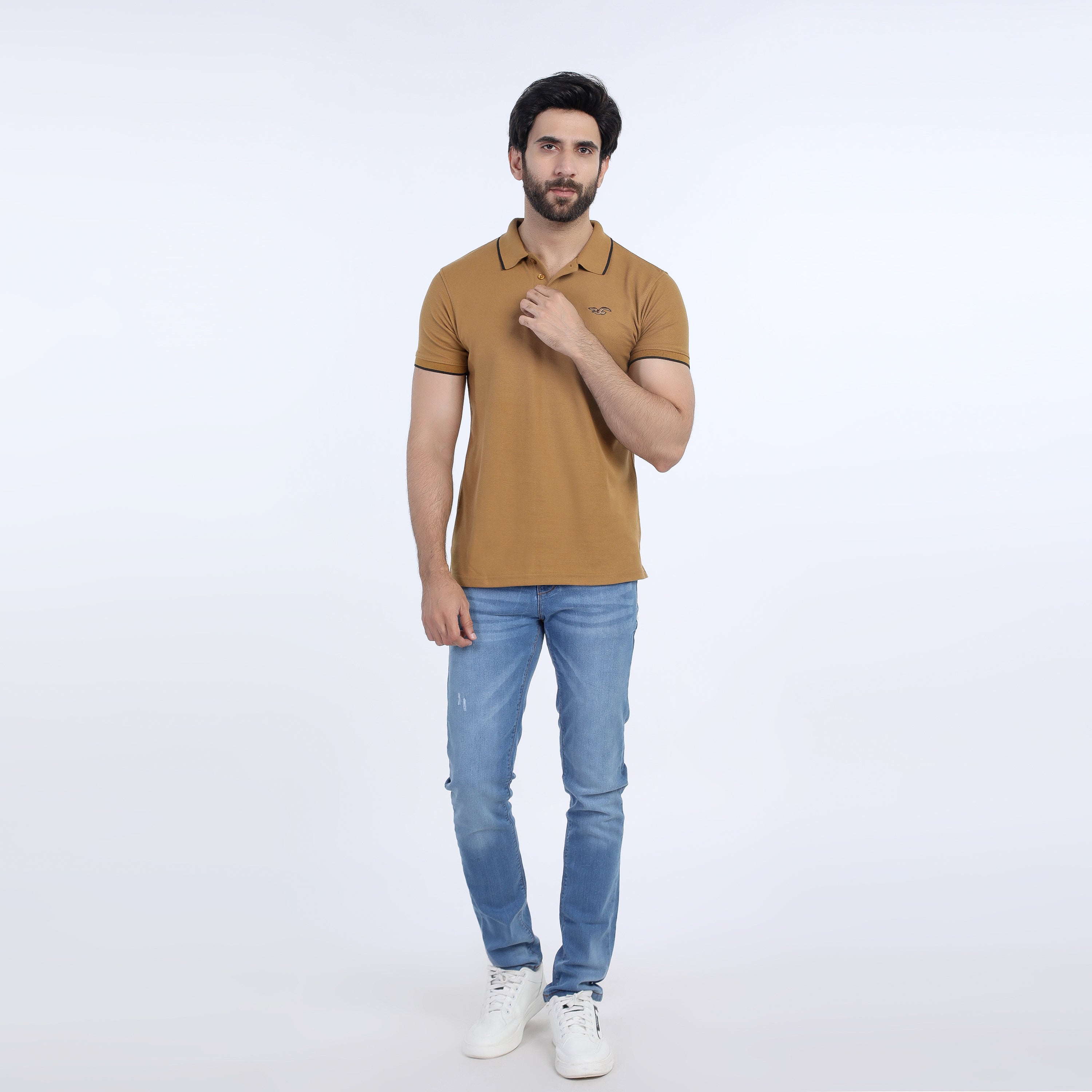 Men's Half Sleeves Polo T-Shirt - Mustard, Men's T-Shirts & Polos, Chase Value, Chase Value