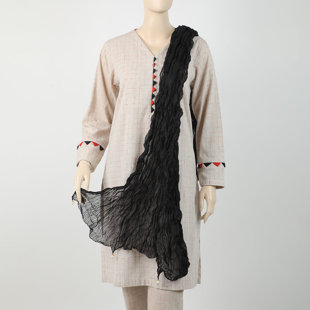 Women's Kurkure Dupatta - Black, Women Dupatta, Chase Value, Chase Value