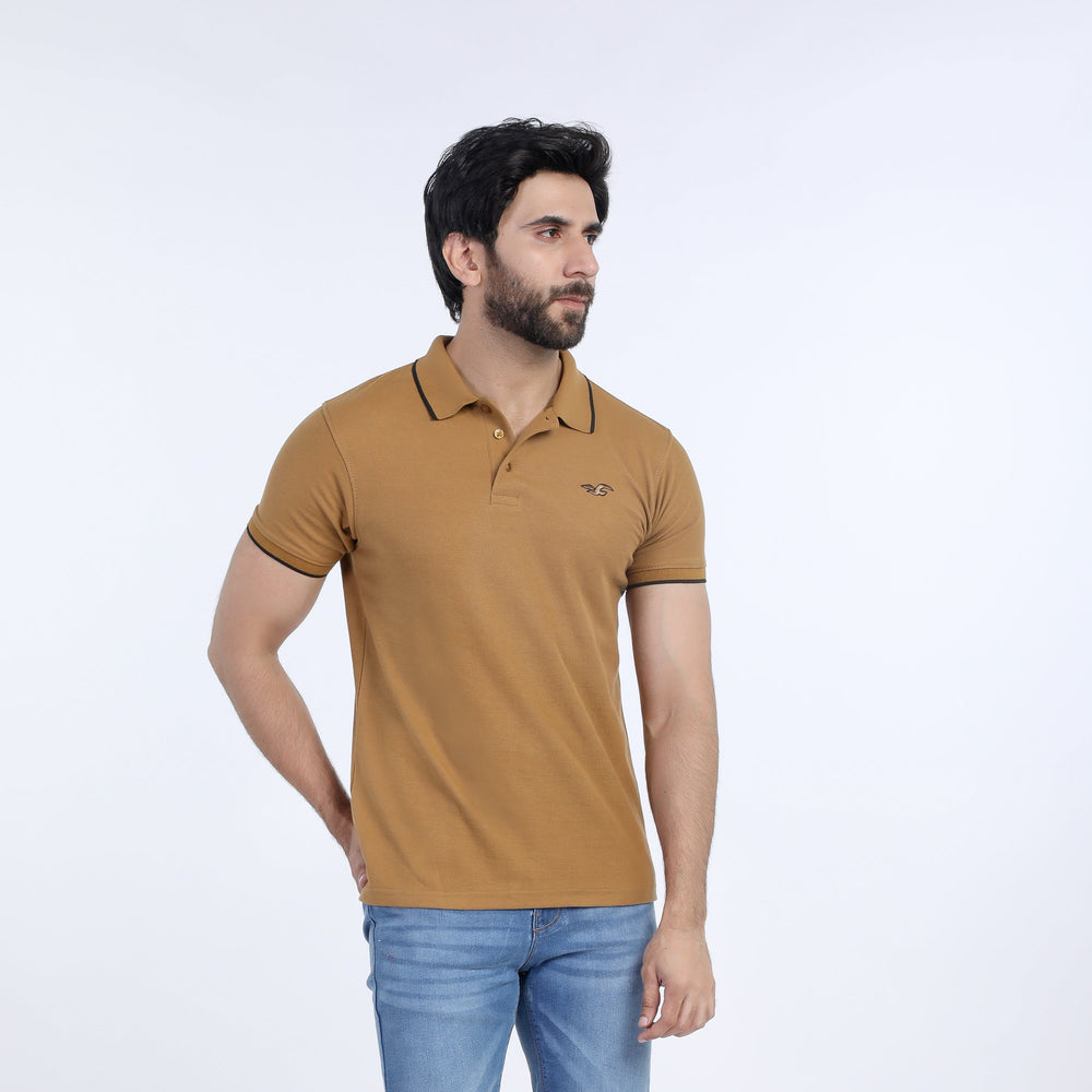 Men's Half Sleeves Polo T-Shirt - Mustard, Men's T-Shirts & Polos, Chase Value, Chase Value