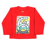 Newborn Boys Full Sleeves T-Shirt - Red, Newborn Boys Shirts & T-Shirts, Chase Value, Chase Value