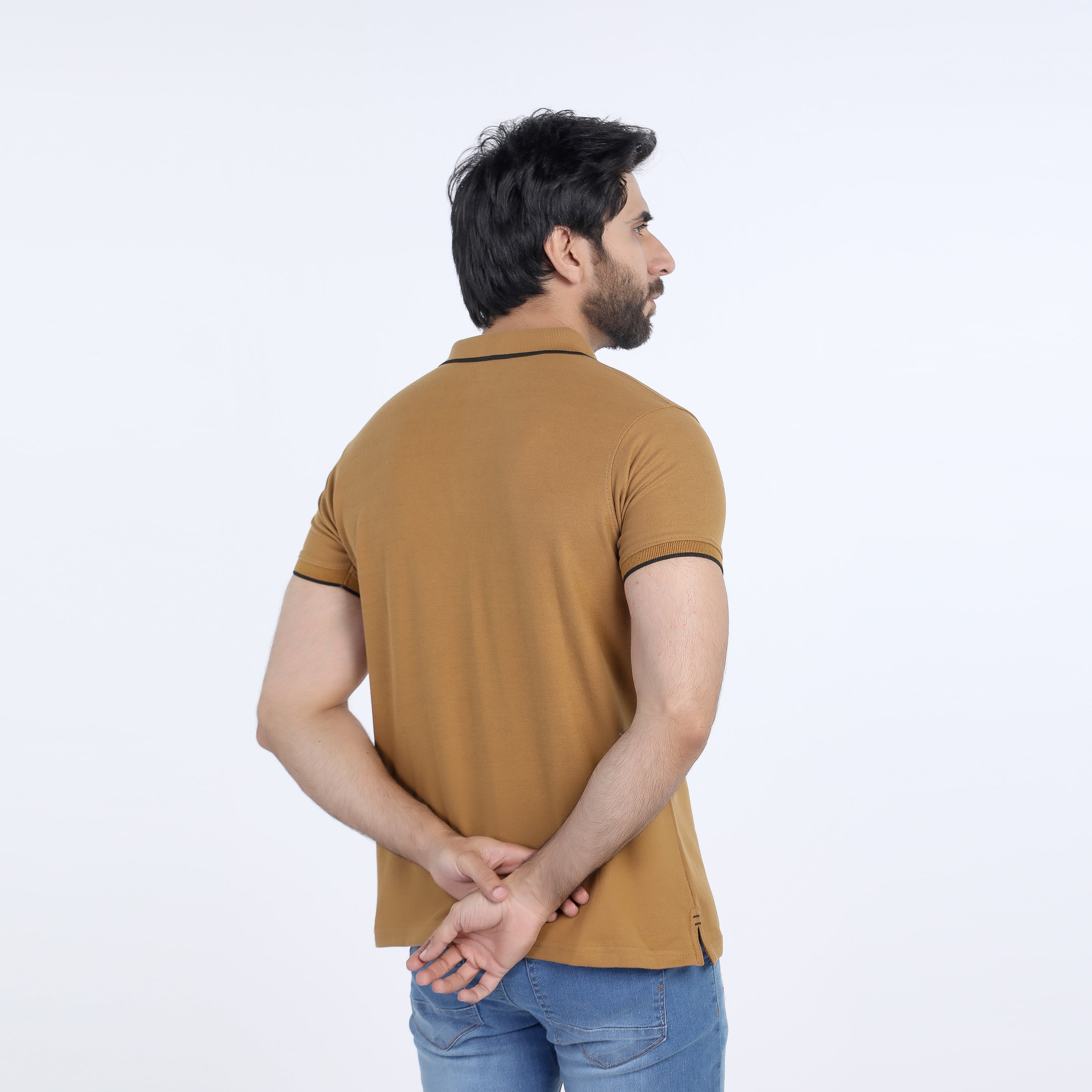 Men's Half Sleeves Polo T-Shirt - Mustard, Men's T-Shirts & Polos, Chase Value, Chase Value