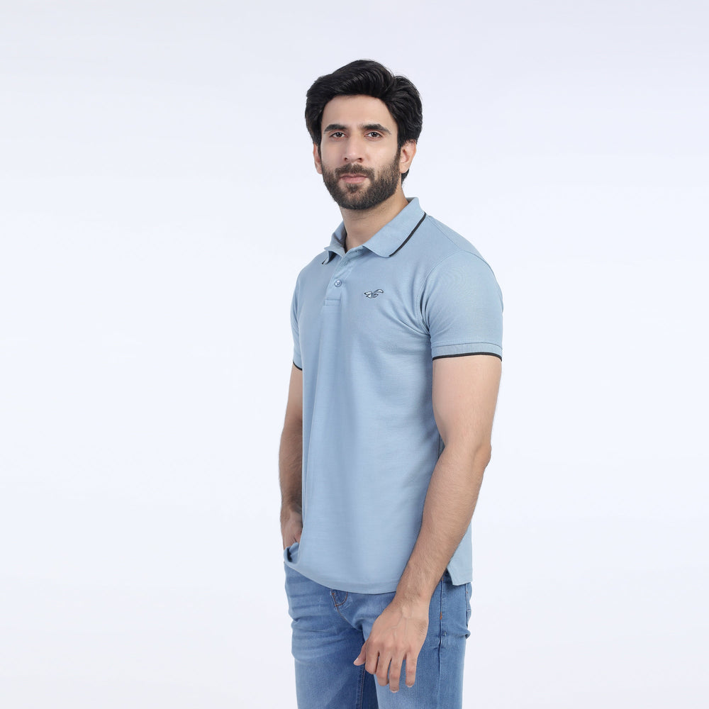 Men's Half Sleeves Polo T-Shirt - Sky Blue, Men's T-Shirts & Polos, Chase Value, Chase Value