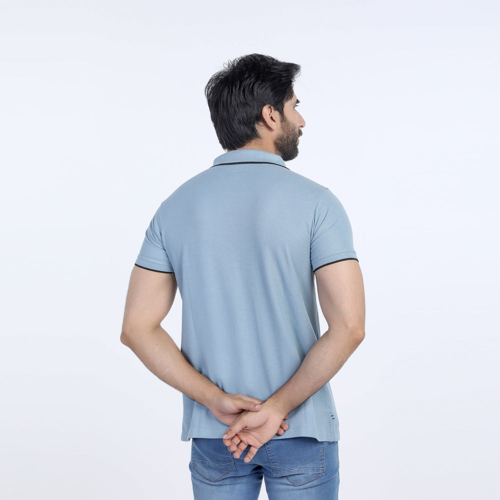 Men's Half Sleeves Polo T-Shirt - Sky Blue, Men's T-Shirts & Polos, Chase Value, Chase Value
