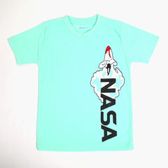 Boys Half Sleeves T-Shirt - Cyan