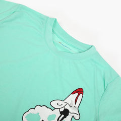 Boys Half Sleeves T-Shirt - Cyan