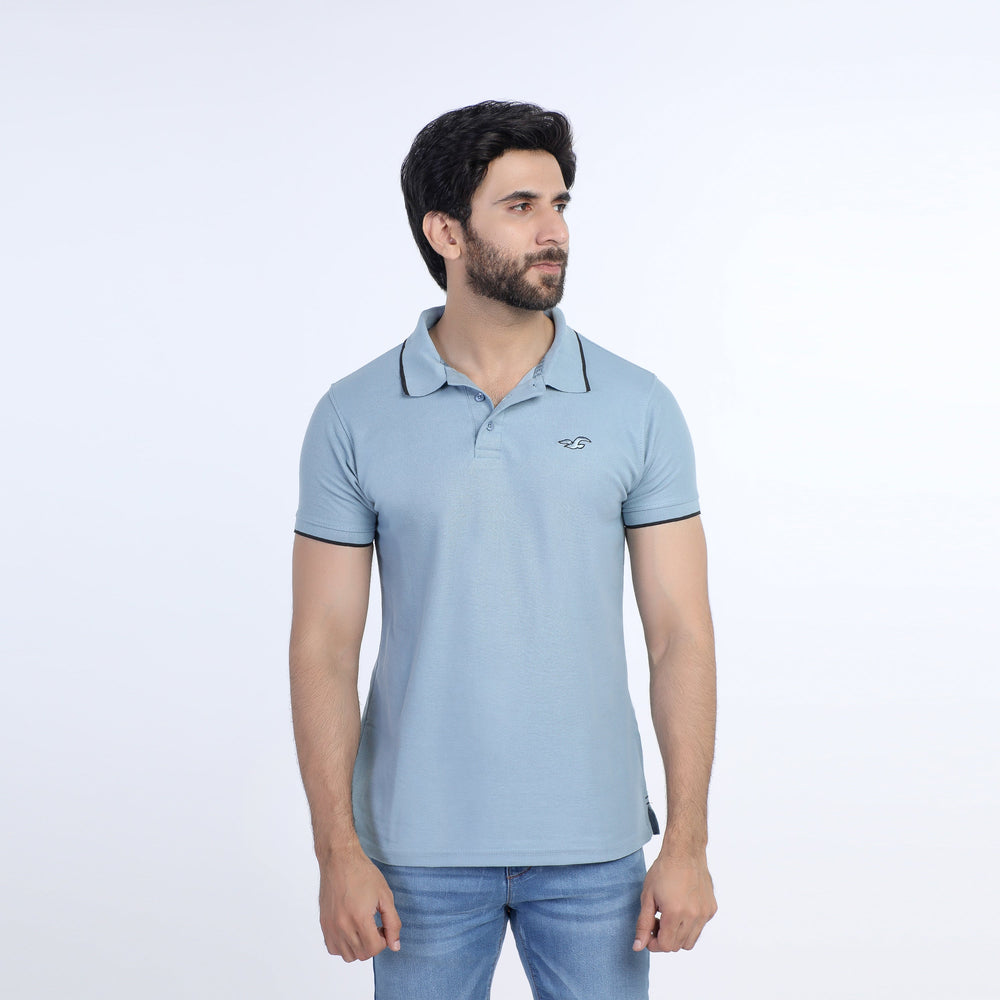 Men's Half Sleeves Polo T-Shirt - Sky Blue, Men's T-Shirts & Polos, Chase Value, Chase Value