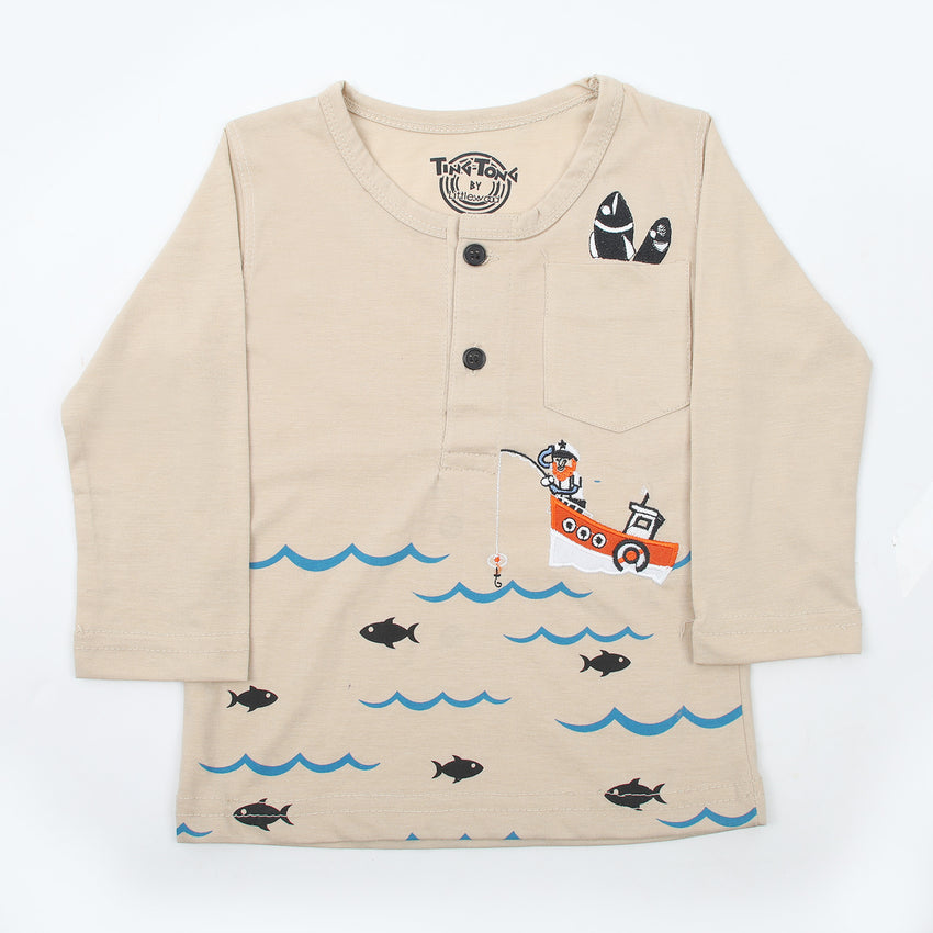 Boys Full Sleeves T-Shirt - Skin