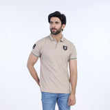 Men's Half Sleeves Polo T-Shirt - Fawn, Men's T-Shirts & Polos, Chase Value, Chase Value