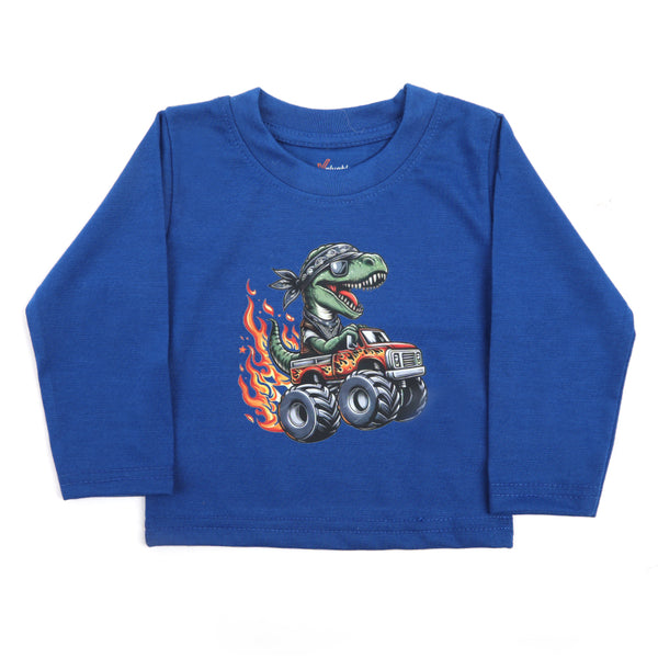 Newborn Boys Full Sleeves T-Shirt - Royal Blue