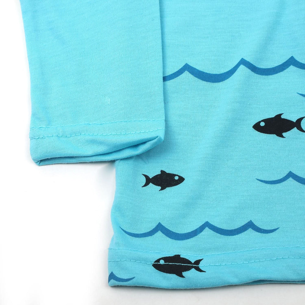 Boys Full Sleeves T-Shirt - Sky Blue, Boys T-Shirts, Chase Value, Chase Value