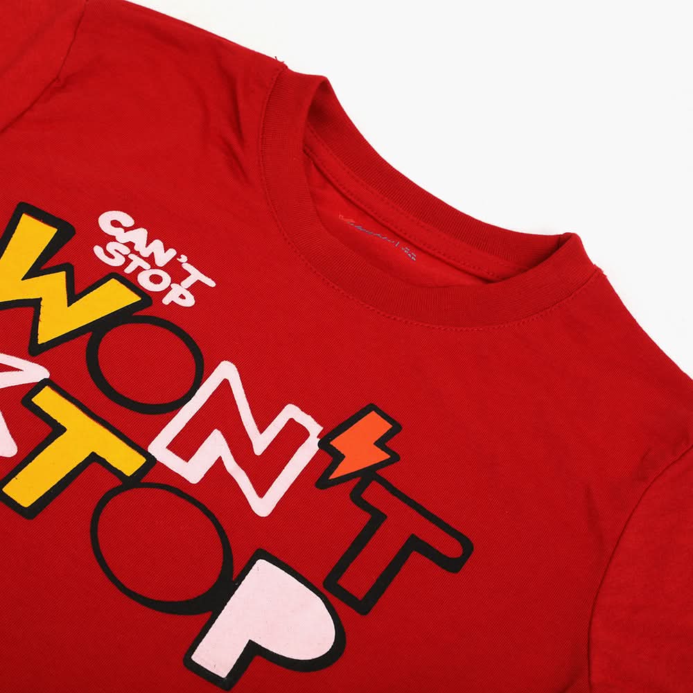 Boys Half Sleeves T-Shirt - Red, Boys T-Shirts, Chase Value, Chase Value