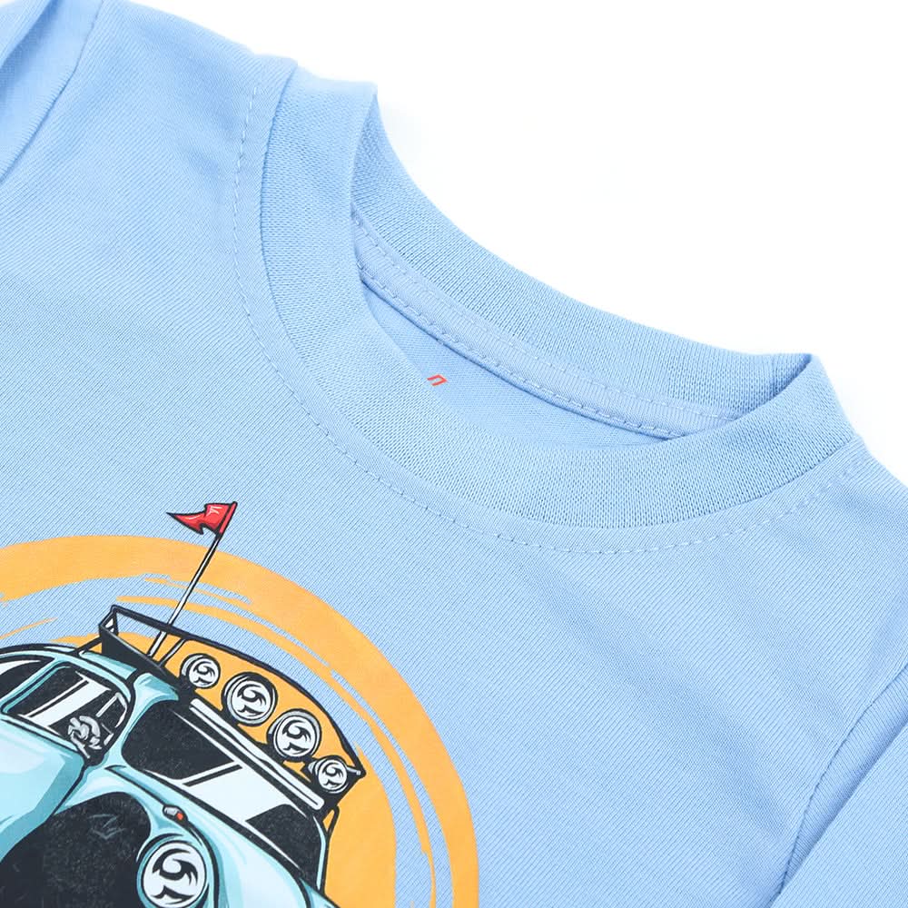 Newborn Boys Full Sleeves T-Shirt - Sky Blue, Newborn Boys Shirts & T-Shirts, Chase Value, Chase Value