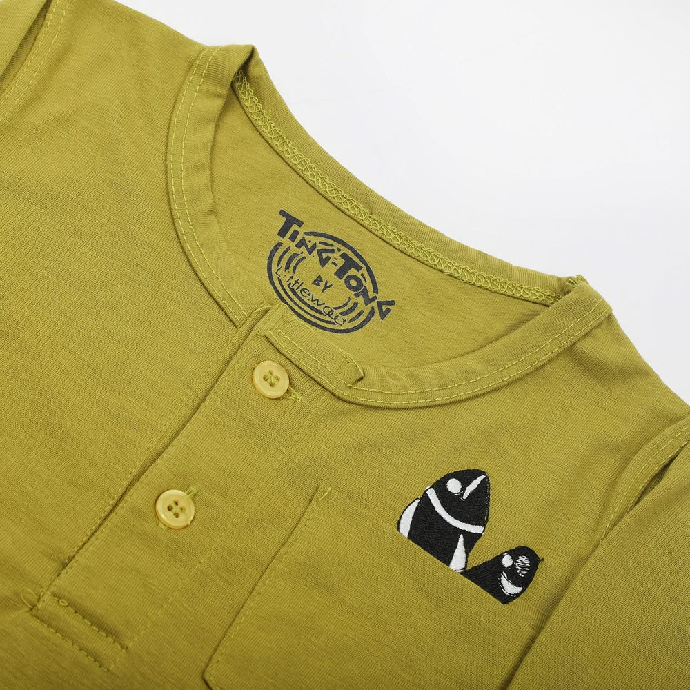 Boys Full Sleeves T-Shirt - Olive, Boys T-Shirts, Chase Value, Chase Value