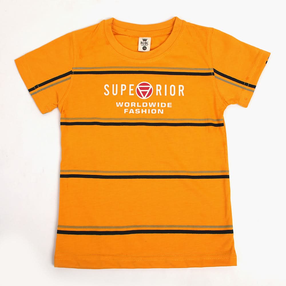 Boys Half Sleeves T-Shirt - Yellow, Boys T-Shirts, Chase Value, Chase Value