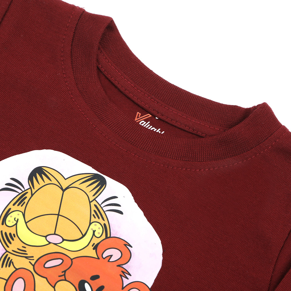Newborn Boys Full Sleeves T-Shirt - Maroon, Newborn Boys Shirts & T-Shirts, Chase Value, Chase Value