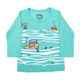Boys Full Sleeves T-Shirt - Sea Green, Boys T-Shirts, Chase Value, Chase Value