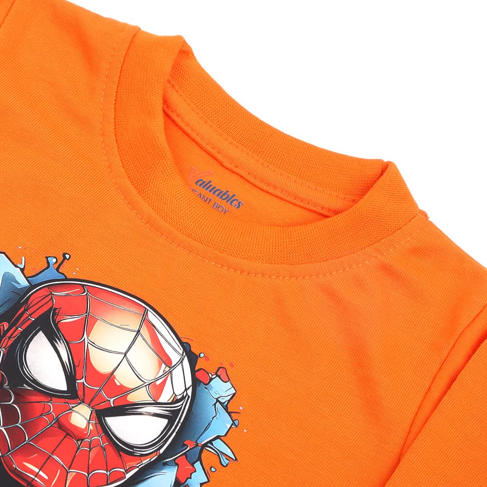 Newborn Boys Full Sleeves T-Shirt - Orange, Newborn Boys Shirts & T-Shirts, Chase Value, Chase Value