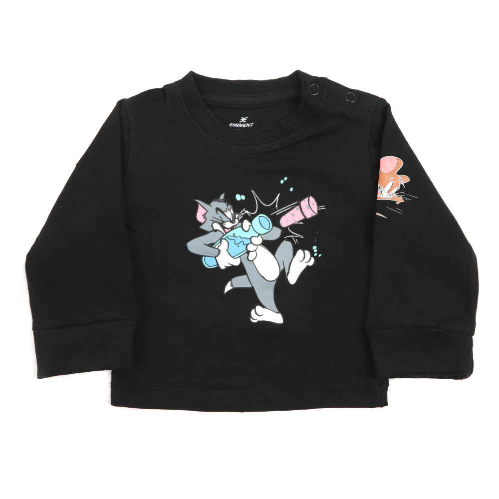 Eminent Newborn Boys Full Sleeves T-Shirt - Black, Newborn Boys Shirts & T-Shirts, Eminent, Chase Value