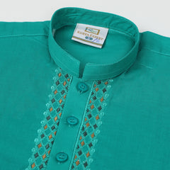 Boy Embroidered Shalwar Suit - Green, Boys Shalwar Kameez, Chase Value, Chase Value