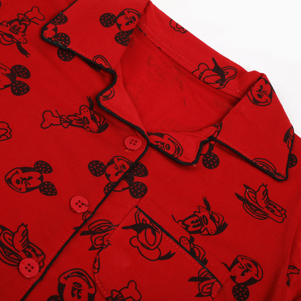 Girls Night Suit - Red, Girls Suits, Chase Value, Chase Value