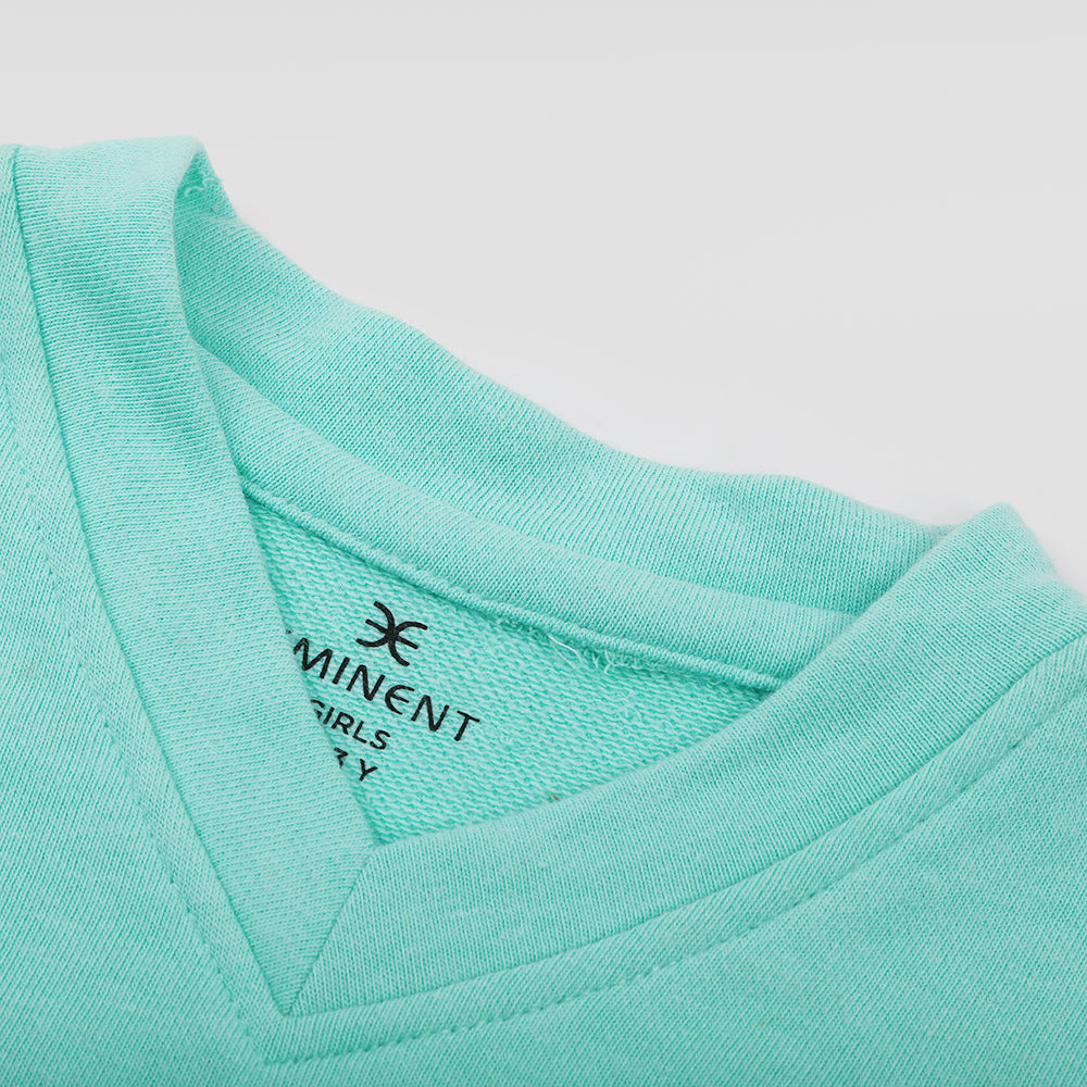 Eminent Girls Full Sleeves Sweat Shirt - Sea Green, Girls Hoodies & Sweat Shirts, Eminent, Chase Value