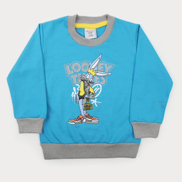 Boys Full Sleeves Sweat Shirt - Blue