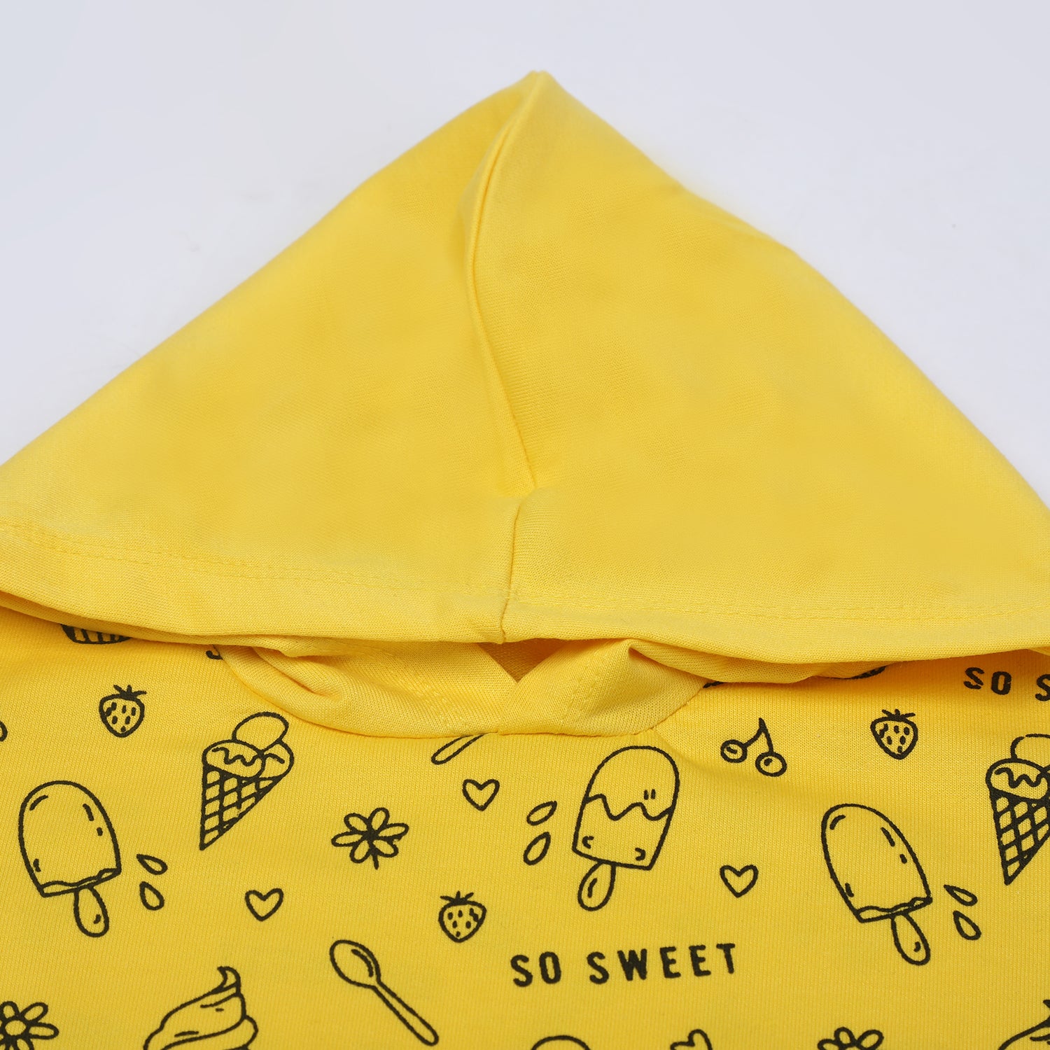 Girls Hoodie T-Shirt - Yellow, Girls Hoodies & Sweat Shirts, Chase Value, Chase Value