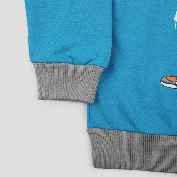 Boys Full Sleeves Sweat Shirt - Blue