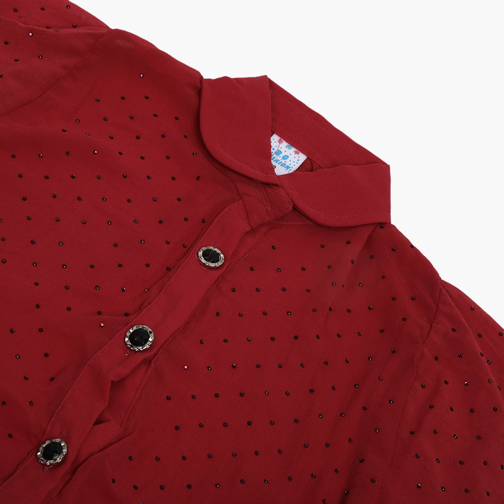 Girls Half Sleeves Pant Suit - Tea Pink, Girls Suits, Chase Value, Chase Value