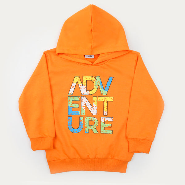 Boys Full Sleeves Hoodie T-Shirt - Orange