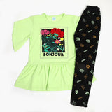 Girls Half Sleeves Suit - Light Green, Girls Suits, Chase Value, Chase Value