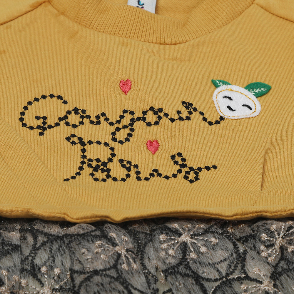 Girls Full Sleeves Suit - Mustard, Girls Suits, Chase Value, Chase Value