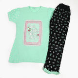 Girls Half Sleeves Suit - Green, Girls Suits, Chase Value, Chase Value