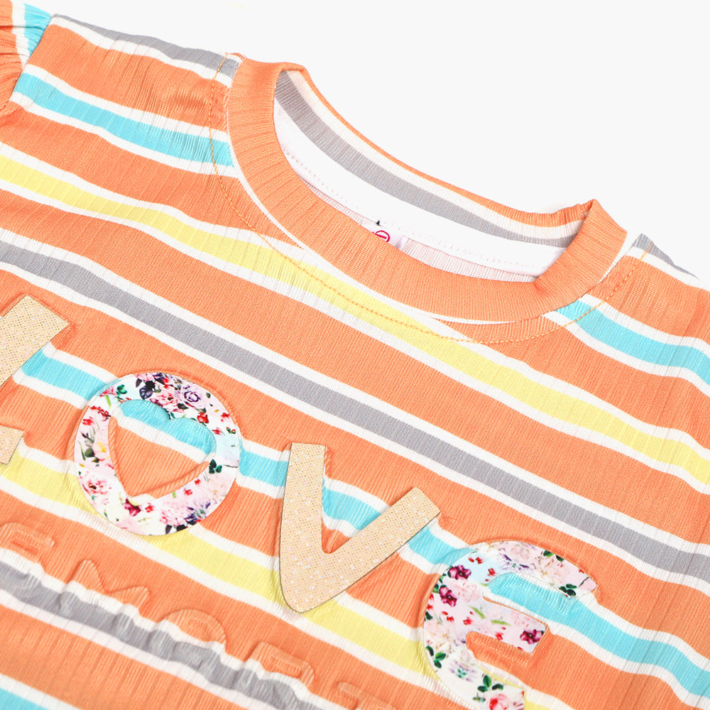 Girls Western Top - Orange, Girls Tops, Chase Value, Chase Value