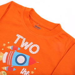 Newborn Boys Full Sleeves T-Shirt - Orange