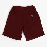 Boys Cotton Plain Short - Maroon, Boys Shorts, Chase Value, Chase Value