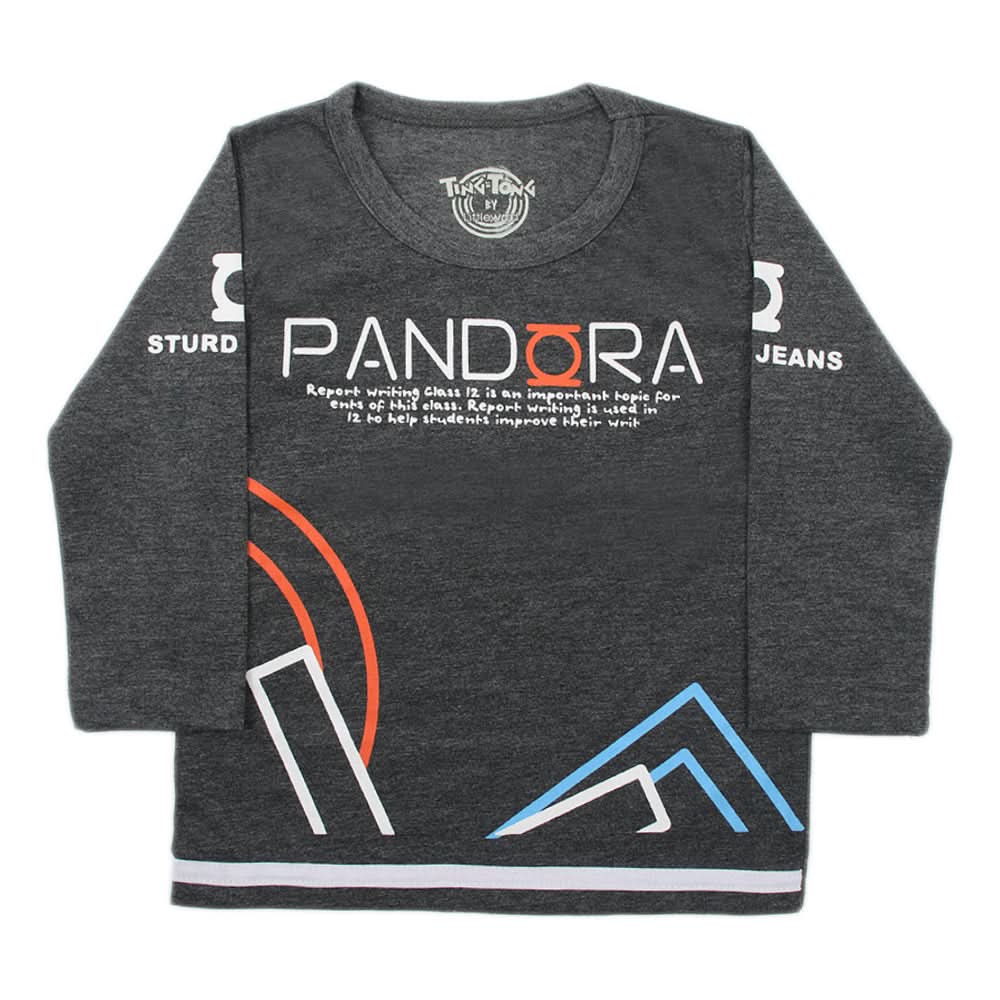 Boys Full Sleeves T-Shirt - Dark Grey, Boys T-Shirts, Chase Value, Chase Value