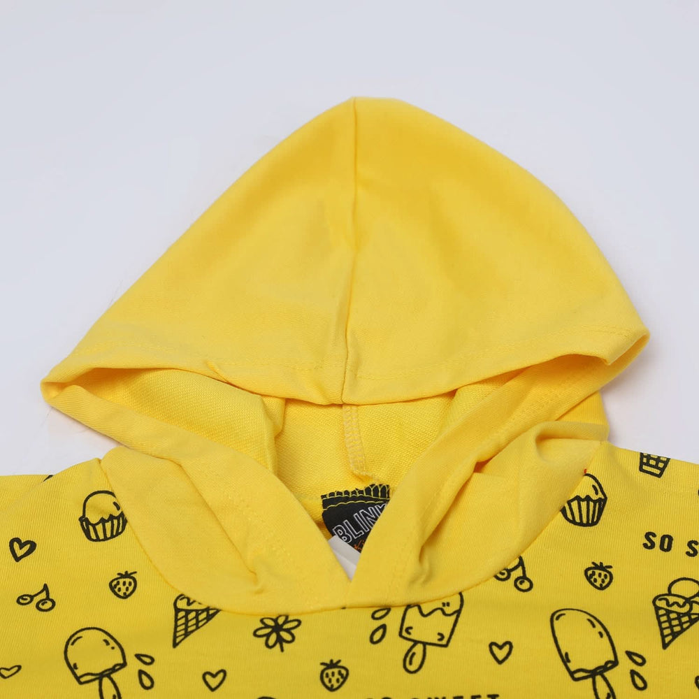 Girls Hoodie T-Shirt - Yellow, Girls Hoodies & Sweat Shirts, Chase Value, Chase Value