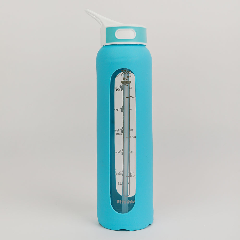 H2O Glass Water Bottle - Sky Blue, Water Bottle, Chase Value, Chase Value