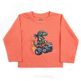 Newborn Boys Full Sleeves T-Shirt - Peach, Newborn Boys Shirts & T-Shirts, Chase Value, Chase Value