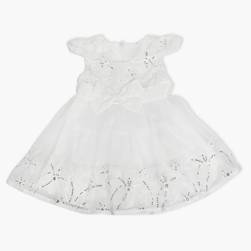 Girls Frock - White