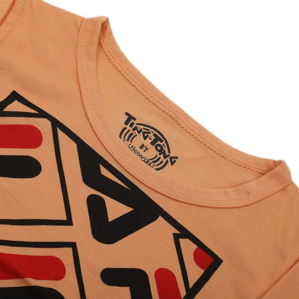 Boys Full Sleeves T-Shirt - Peach, Boys T-Shirts, Chase Value, Chase Value